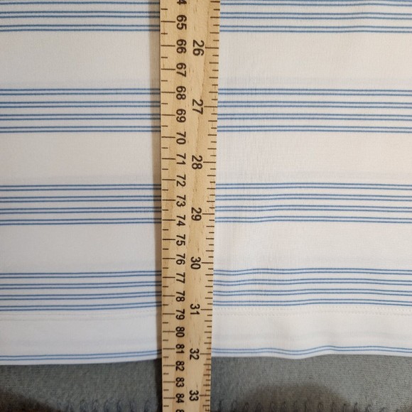 Nike Polo Shirt Mens 2XL White Striped Nike Dri-Fit Short Sleeve - Picture 8 of 15
